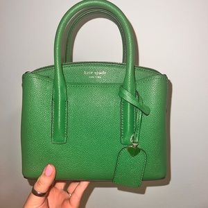 Mini Margaux Satchel In Green Bean